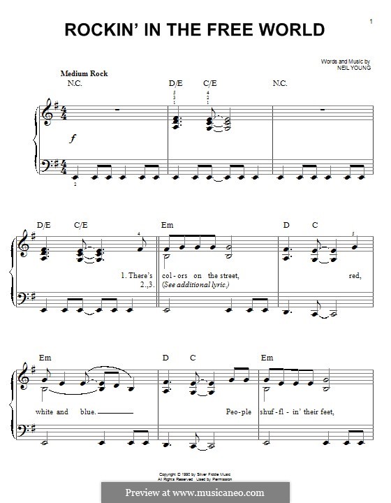 Rockin in the free world von n young noten auf musicaneo