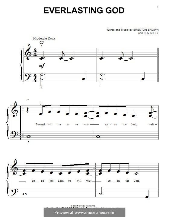 Everlasting God: Für Klavier by Brenton Brown, Ken Riley