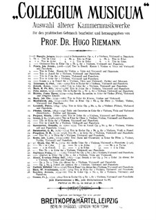 Sonata da Camera a tre per due violini e basso continuo, Op.3 No.9: Vollpartitur by Evaristo Felice Dall'Abaco