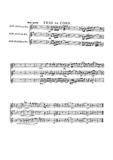 Trio für drei Hörner, Op.15: Vollpartitur by Louis-François Dauprat