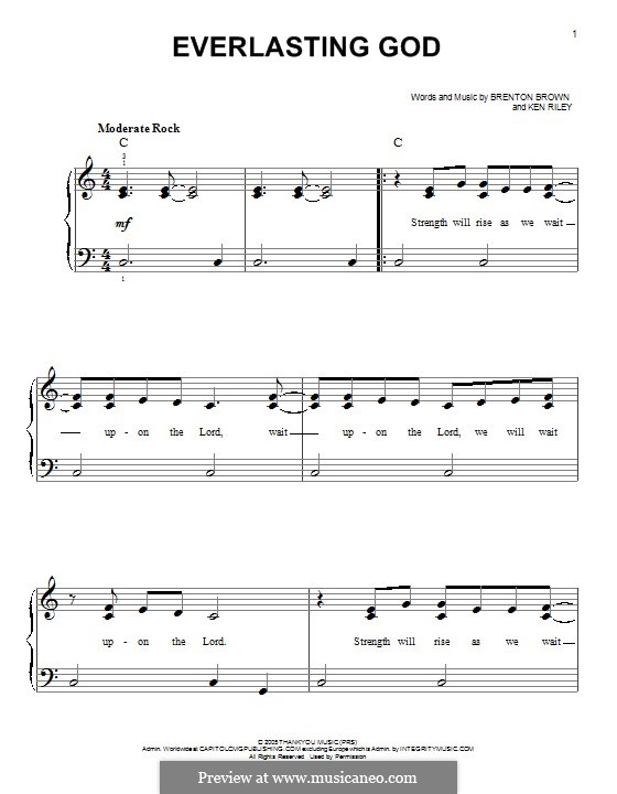 Everlasting God: Für Klavier by Brenton Brown, Ken Riley