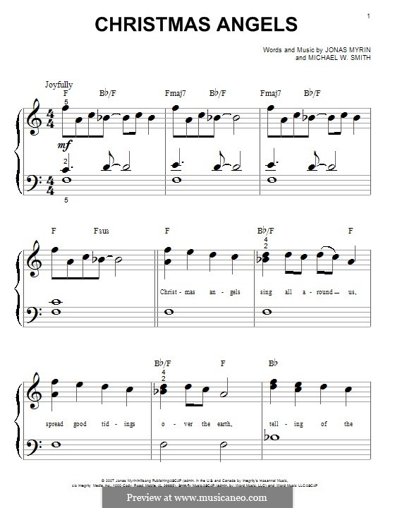 Christmas Angels: Für Klavier by Jonas Myrin, Michael W. Smith