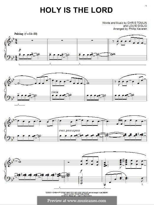 Holy is the Lord: Für Klavier (jazz version) by Chris Tomlin, Louie Giglio