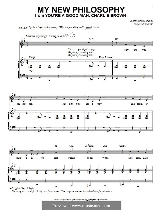 My New Philosophy von A. Lippa Noten auf MusicaNeo