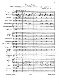 Der Wassermann, B.195 Op.107: Vollpartitur by Antonín Dvořák