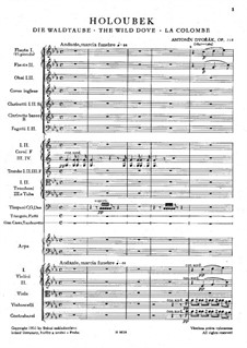 Die Waldtaube, B.198 Op.110: Vollpartitur by Antonín Dvořák