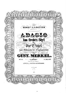 Adagio in E-Dur, Op.35: Adagio in E-Dur by Gustav Adolf Merkel