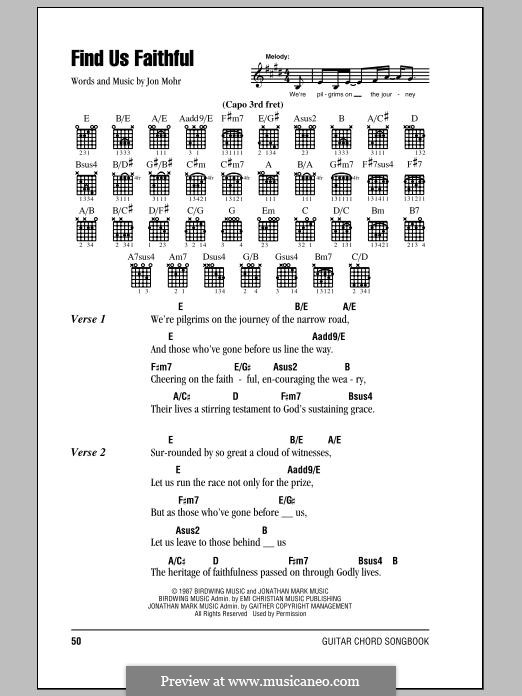 Find Us Faithful (Steve Green): Text und Akkorde by Jon Mohr