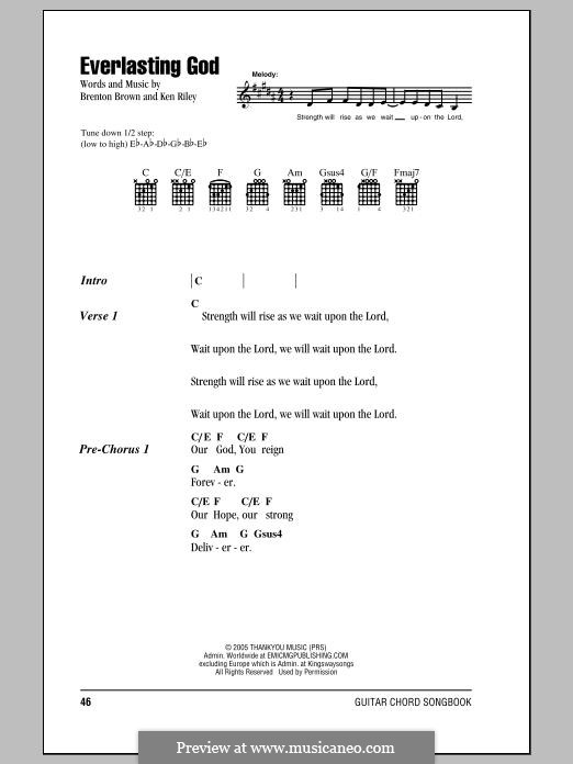 Everlasting God: Melodische Linie by Brenton Brown, Ken Riley