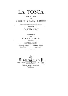 Tosca: Klavierauszug mit Singstimmen by Giacomo Puccini