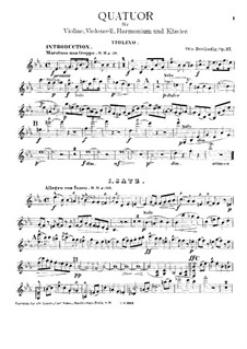 Quartett für Violine, Cello, Harmonium und Klavier, Op.27: Violinstimme by Otto Beständig