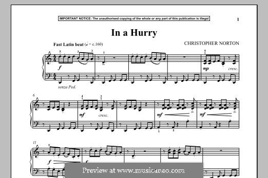 In a Hurry: Für Klavier by Christopher Norton
