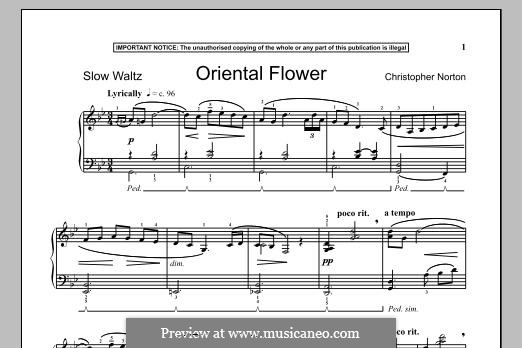 Oriental Flower: Für Klavier by Christopher Norton