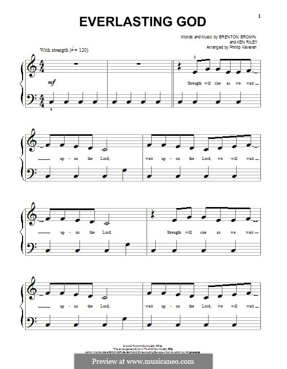 Everlasting God: Für Klavier by Brenton Brown, Ken Riley