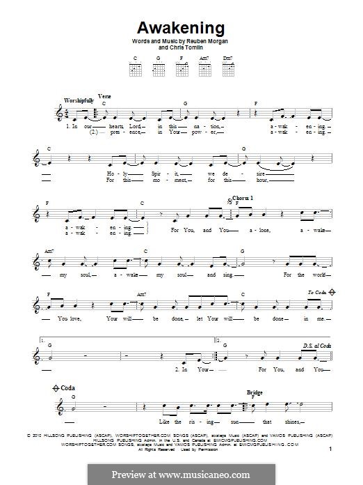 Awakening (Passion): Für Gitarre mit Tabulatur by Chris Tomlin, Reuben Morgan