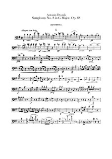 Vollständiger Sinfonie: Fagottstimmen by Antonín Dvořák