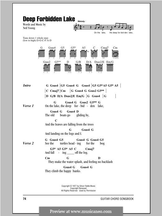 Deep Forbidden Lake: Text und Akkorde by Neil Young