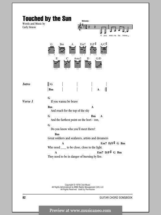 Touched By the Sun: Text und Akkorde by Carly Simon