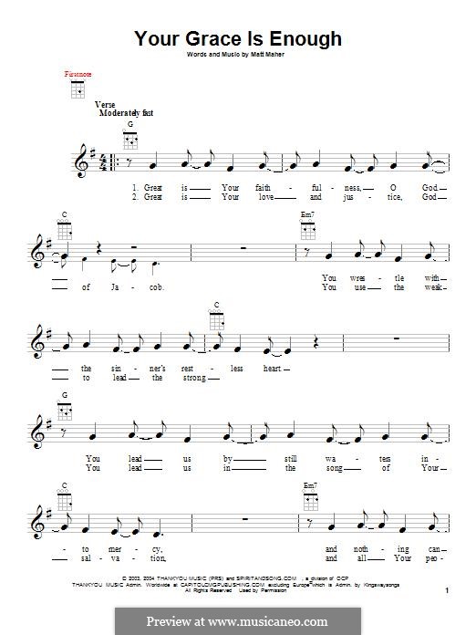 Your Grace is Enough von M. Maher Noten auf MusicaNeo