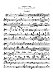 Othello, B.174 Op.93: Flötenstimme by Antonín Dvořák