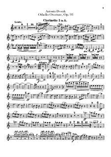 Othello, B.174 Op.93: Klarinettenstimmen by Antonín Dvořák