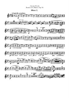 Rondo in g-Moll, B.181 Op.94: Oboenstimmen by Antonín Dvořák