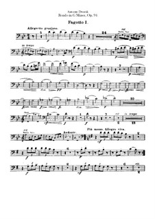 Rondo in g-Moll, B.181 Op.94: Fagottstimme by Antonín Dvořák
