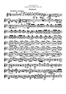 Rondo in g-Moll, B.181 Op.94: Violinstimme I-II by Antonín Dvořák