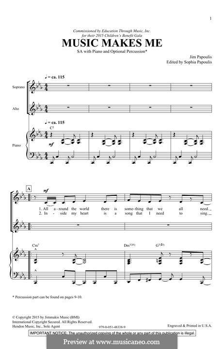 Music Makes Me: Für gemischten Chor by Jim Papoulis