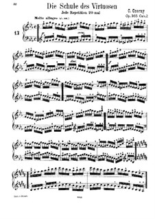 Die Schule des Virtuosen, Op.365: Übungen Nr.13-26 by Carl Czerny