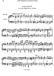 Partita für Violine Nr.3 in E-Dur, BWV 1006: Gavotte. Bearbeitung für die linke Hand by Johann Sebastian Bach