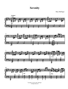 Serenity - for piano solo: Serenity - for piano solo by Mary Mulfinger