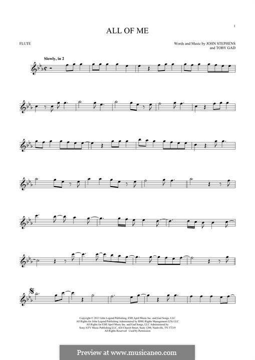 All of Me: Für Flöte by John Stephens, Tobias Gad