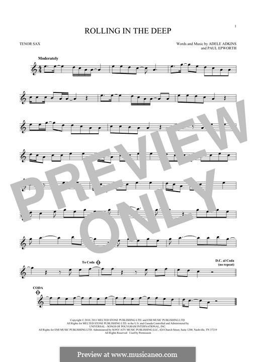 Instrumental version: Für Tenorsaxophon by Adele, Paul Epworth