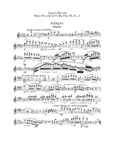 Aus dem Böhmerwald, B.133 Op.68: Nr.5 Waldesruhe, für Orchester – Flötenstimme by Antonín Dvořák