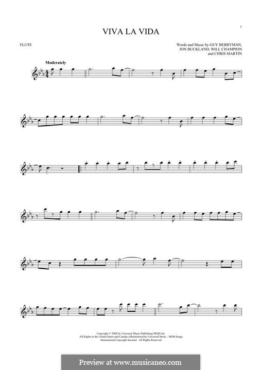 Instrumental version: Für Flöte by Chris Martin, Guy Berryman, Jonny Buckland, Will Champion
