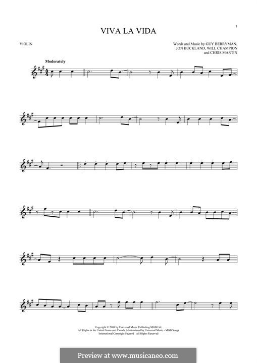 Instrumental version: Für Violine by Chris Martin, Guy Berryman, Jonny Buckland, Will Champion