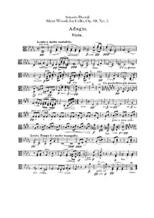 Aus dem Böhmerwald, B.133 Op.68: Nr.5 Waldesruhe, für Orchester – Bratschenstimme by Antonín Dvořák