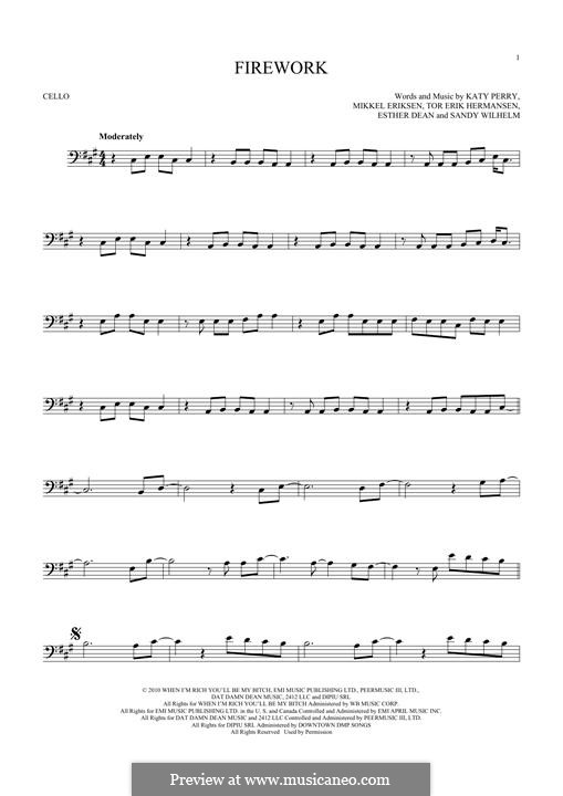 Instrumental version: Für Cello by Esther Dean, Katy Perry, Mikkel Storleer Eriksen, Sandy Wilhelm, Tor Erik Hermansen