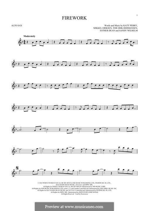 Instrumental version: Für Altsaxophon by Esther Dean, Katy Perry, Mikkel Storleer Eriksen, Sandy Wilhelm, Tor Erik Hermansen