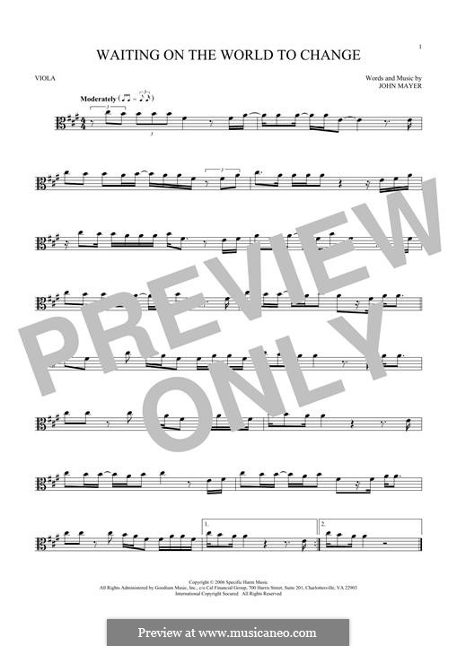 Waiting on the World to Change: For viola by John Mayer