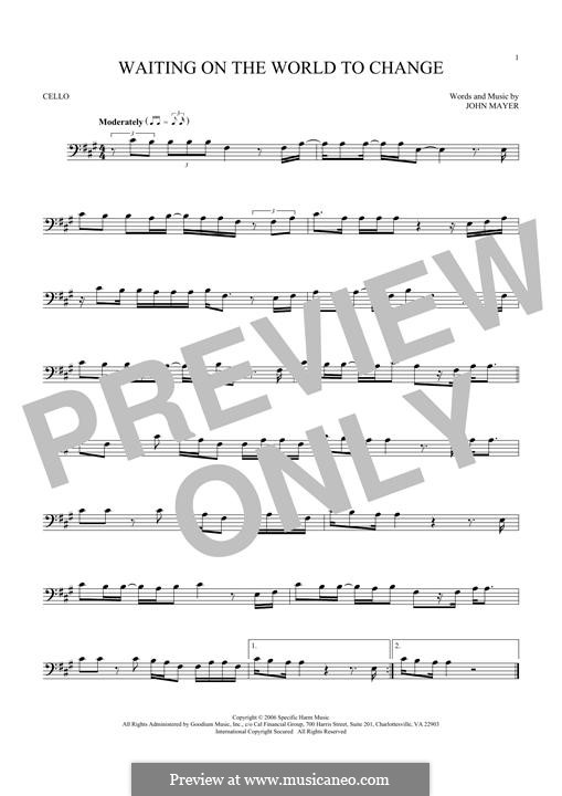Waiting on the World to Change: Für Cello by John Mayer