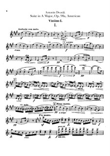 Amerikanische Suite für Orchester, B.190 Op.98b: Violinstimme I by Antonín Dvořák