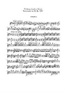 Serenade für Orchester Nr.9 in D-Dur 'Posthorn', K.320: Violinstimme I by Wolfgang Amadeus Mozart
