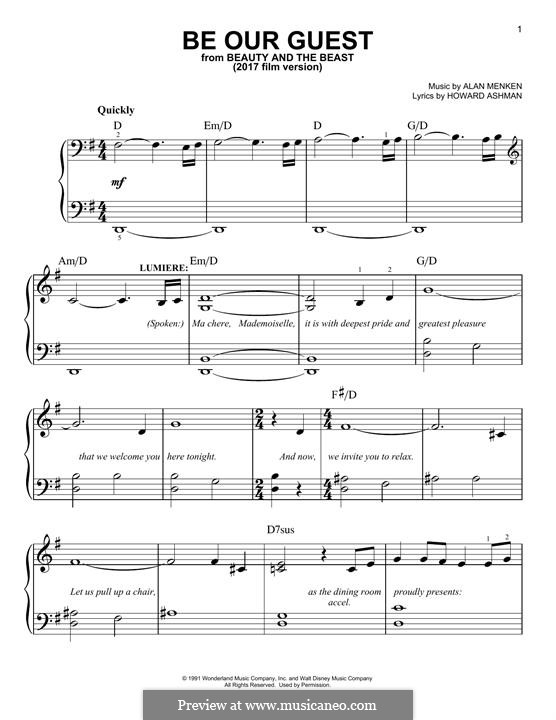 Piano version: Für einen Interpreten by Alan Menken