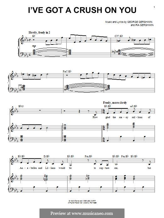 I've Got a Crush on You: Für Stimme und Klavier (Frank Sinatra) by George Gershwin