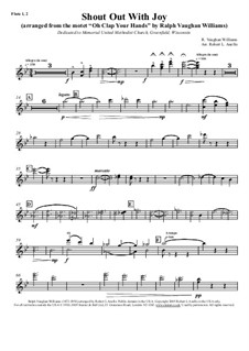 Shout Out With Joy! (Based on Motet 'O Clap Your Hands'): Instrument parts by Ralph Vaughan Williams