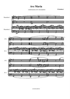 Piano version: For four hands by Franz Schubert