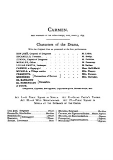 Vollständiger Oper: Ouvertüre und Akt I by Georges Bizet