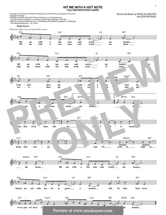 Hit Me With A Hot Note Von D George Noten Auf Musicaneo Duke ellington's hit me with a hot note sung by: musicaneo